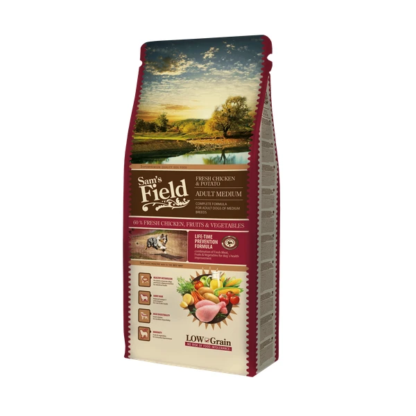 Sam's Field Adult Medium Kip&Aardappel - Hondenvoer - 13 Kg 3 Sam's Field Adult Medium Kip&Aardappel - Hondenvoer - 13 Kg