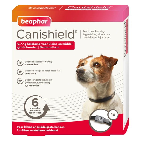 Beaphar Canishield Parasietenband Hond Anti Vlooien En Tekenmiddel Per Stuk Klein/Middelgroot 3 Beaphar Canishield Parasietenband Hond Anti Vlooien En Tekenmiddel Per Stuk Klein/Middelgroot