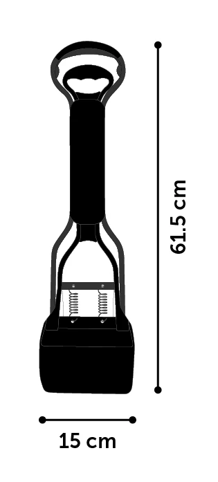 Flamingo Poepschep Easy Scoop Zwart/grijs L 15x12,5x61,5cm 4 Flamingo Poepschep Easy Scoop Zwart/grijs L 15x12,5x61,5cm - Image 2