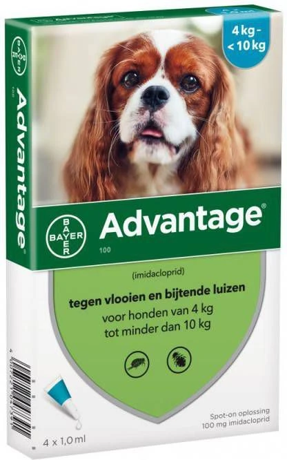 Advantage 100 Anti Vlooien En Teken Druppels Hond 4 10 Kg 4 Pipetten 1, 0 Ml 7 Advantage 100 Anti Vlooien En Teken Druppels Hond 4 10 Kg 4 Pipetten 1, 0 Ml - Image 5