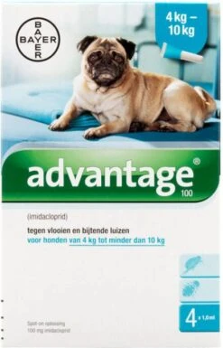 Advantage 100 Anti Vlooien En Teken Druppels Hond 4 10 Kg 4 Pipetten 1, 0 Ml 15 Advantage 100 Anti Vlooien En Teken Druppels Hond 4 10 Kg 4 Pipetten 1, 0 Ml -Dierenwinkel advantage 100 hond 4 10kg 4 x 1 ml 48211