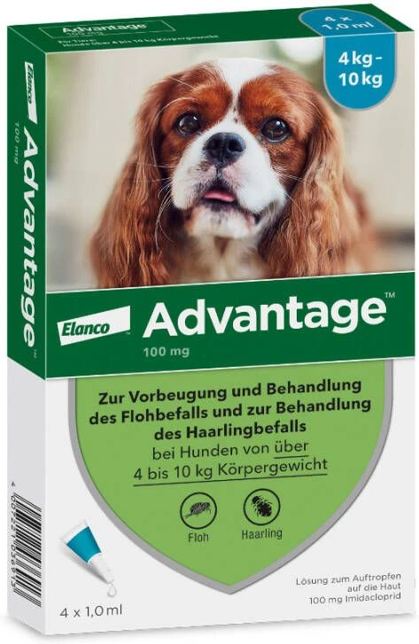 Advantage 100 Anti Vlooien En Teken Druppels Hond 4 10 Kg 4 Pipetten 1, 0 Ml 8 Advantage 100 Anti Vlooien En Teken Druppels Hond 4 10 Kg 4 Pipetten 1, 0 Ml - Image 6