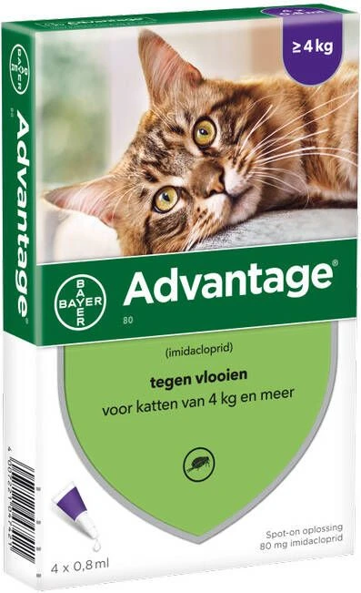 Advantage 2 X 4 Pipetten Â, ®, 80 Voor Katten Vanaf 4 Kg Dubbelpak 7 Advantage 2 X 4 Pipetten Â, ®, 80 Voor Katten Vanaf 4 Kg Dubbelpak - Image 5