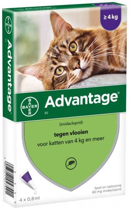 Advantage 2 X 4 Pipetten Â, ®, 80 Voor Katten Vanaf 4 Kg Dubbelpak 6 Advantage 2 X 4 Pipetten Â, ®, 80 Voor Katten Vanaf 4 Kg Dubbelpak - Image 4