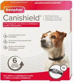 Beaphar Canishield Parasietenband Hond Anti Vlooien En Tekenmiddel Per Stuk Klein/Middelgroot 4 Beaphar Canishield Parasietenband Hond Anti Vlooien En Tekenmiddel Per Stuk Klein/Middelgroot - Image 2