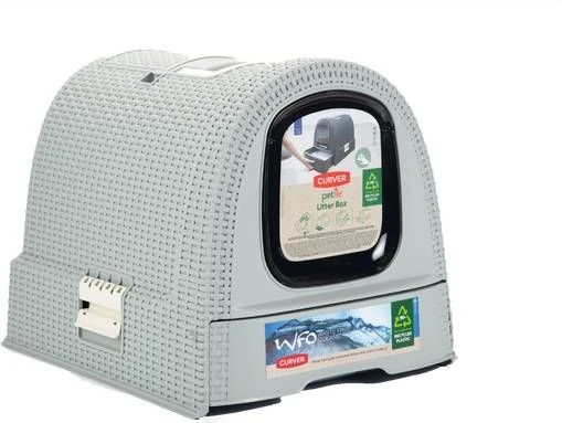 Curver Kattentoilet Met Lade Kattenbak Grijs 3 Curver Kattentoilet Met Lade Kattenbak Grijs