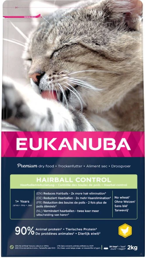 Eukanuba Hairball Control Adult Kattenvoer Voordeelpakket 3 X 2 Kg 10 Eukanuba Hairball Control Adult Kattenvoer Voordeelpakket 3 X 2 Kg - Image 8