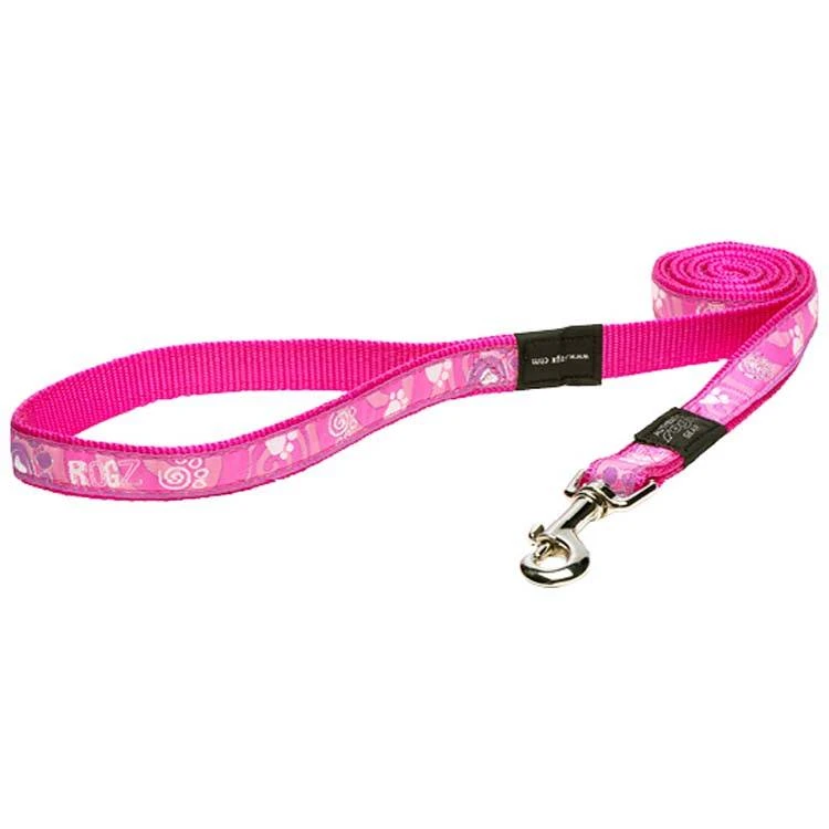 Rogz Hondenlijn - Armed Response XL - Pink Paw 3 Rogz Hondenlijn - Armed Response XL - Pink Paw