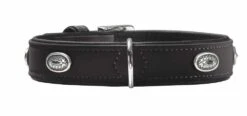 Hunter Halsband Voor Hond Softie Stone Art-nubuk Zwart Zwart Onderlegd 36-44x50x2,8 Cm