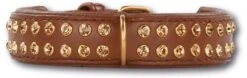 Hondenhalsband Swarovski Extreme Brown 30mm
