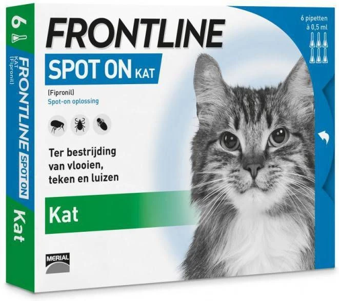 Frontline Spot On Anti Vlooien En Teken Druppels Kat Vanaf 1 Kg 6 Pipetten 6 Frontline Spot On Anti Vlooien En Teken Druppels Kat Vanaf 1 Kg 6 Pipetten - Image 4