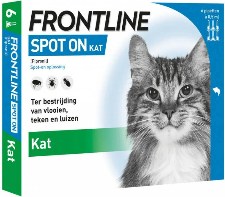 Frontline Spot On Anti Vlooien En Teken Druppels Kat Vanaf 1 Kg 6 Pipetten 7 Frontline Spot On Anti Vlooien En Teken Druppels Kat Vanaf 1 Kg 6 Pipetten - Image 5