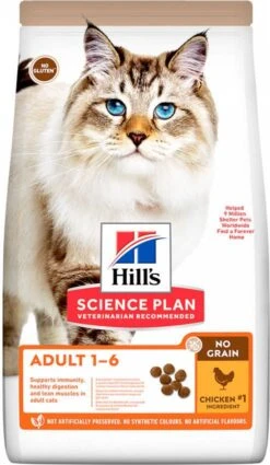 Hill's Science Plan 3x1, 5kg Adult 1 6 No Grain Met Kip Kattenvoer 7 Hill's Science Plan 3x1, 5kg Adult 1 6 No Grain Met Kip Kattenvoer -Dierenwinkel hills science plan 3x1 5kg adult 1 6 no grain met kip kattenvoer 112524