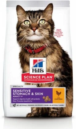 Hill's Hill&apos, S Science Plan Feline Adult Sensitive Stomach & Skin Chicken 7 Kg -Dierenwinkel hills science plan feline adult sensitive stomach en skin chicken 7 kg 44266