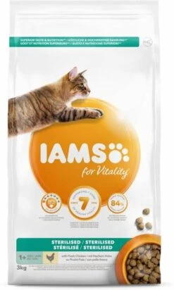 Iams 10% Korting! Vitality Droogvoer 10 Kg Adult Sterilised Chicken -Dierenwinkel iams cat adult sterilised kattenvoer kip 3 kg 34237