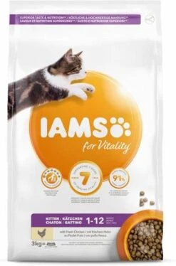 Iams 10% Korting! Vitality Droogvoer 10 Kg Adult Sterilised Chicken -Dierenwinkel iams cat kitten kattenvoer kip 3 kg 30313