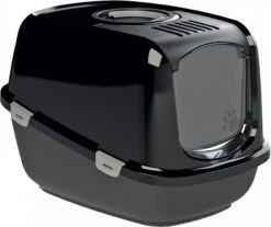 PeeWee EcoDome XXL Zwart +3 Kg Houtkorrels +Schepje, Kattenbak Combideal -Dierenwinkel peewee zwart combi deal ecodome xxl schepje 3 kg houtkorrels 114426