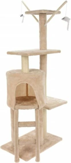 Huismerk Premium Katten Krab Toren Beige 45 X 30 X 110 CM