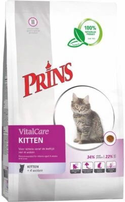 Prins VitalCare Kitten Kattenvoer 1, 5 Kg + Gratis Bewaarblik 21 Prins VitalCare Kitten Kattenvoer 1, 5 Kg + Gratis Bewaarblik -Dierenwinkel prins vitalcare cat kitten 5 kg 45730