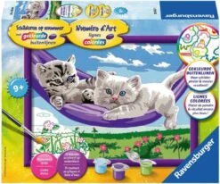Ravensburger Schilderen Op Nummer Kittens In De Hangmat -Dierenwinkel ravensburger schilderen op nummer kittens in de hangmat 74147