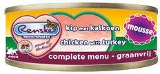 Renske Mousse Natvoer Kattenvoer Kip En Kalkoen 24 X 70g