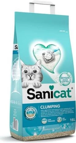 Sanicat Clumping + Marsella Soap Kattenbakvulling 16
