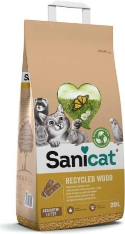 Sanicat Recycled Wood Pellets Kattenbakvulling 20