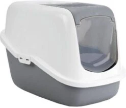 Savic Lichtgrijs/Wit Combi Deal Kattenbak Nestor + 2 Stuks Vervangingsfilter + Bag It Up Litter Tray Bags -Dierenwinkel savic kattenbak nestor medium 47604