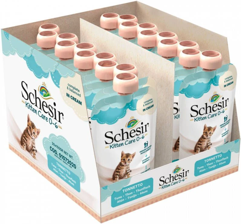 Schesir 20x Kattenvoer Kitten 0 7 Tonijn In Cream 150 Gr 4 Schesir 20x Kattenvoer Kitten 0 7 Tonijn In Cream 150 Gr - Image 2