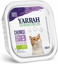 Yarrah 24 + 6 Gratis! Bio Chunks Of Paté, Kattenvoer Bio Chunks Kip Met Bio Kip & Rund 11 Yarrah 24 + 6 Gratis! Bio Chunks Of Paté, Kattenvoer Bio Chunks Kip Met Bio Kip & Rund -Dierenwinkel yarrah 48x100g chunks mix 3 soorten bio kattenvoer nat 140768
