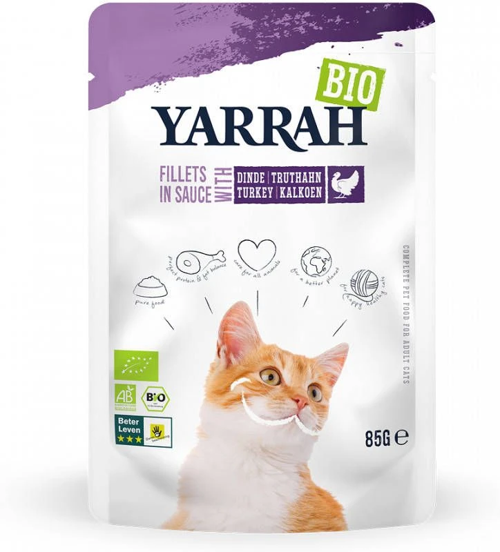Yarrah Voordeelpakket Bio Filets In Saus 28 X 85 G Kattenvoer Met Kalkoen 4 Yarrah Voordeelpakket Bio Filets In Saus 28 X 85 G Kattenvoer Met Kalkoen - Image 2